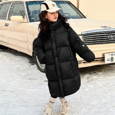 Pamučna jakna za djevojčice Zima 2024. Nova dječja zimska odjeća na otvorenom Pamučna jakna Dugačka debela pamučna jakna za djecu