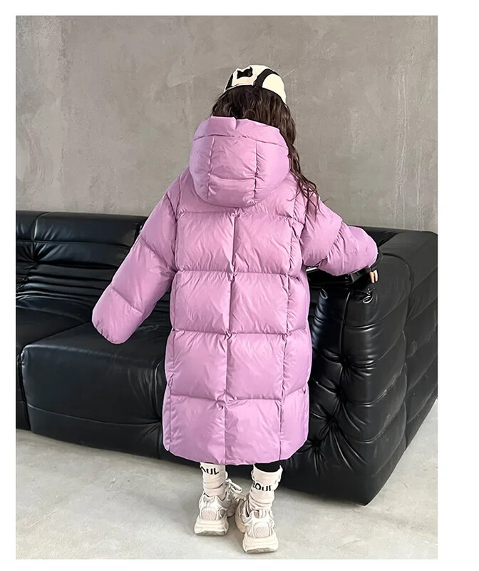 Pamučna jakna za djevojčice Zima 2024. Nova dječja zimska odjeća na otvorenom Pamučna jakna Dugačka debela pamučna jakna za djecu