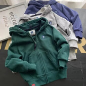 Φθινοπωρινή συλλογή Μπουφάν για αγόρια με κουκούλα Casual φούτερ με φερμουάρ Ζεστό μπλουζάκι για παιδιά Νέα άφιξη Βρεφικά ρούχα