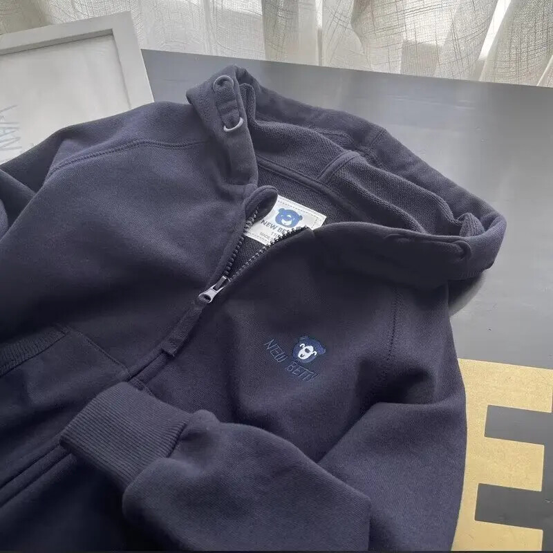 Φθινοπωρινή συλλογή Μπουφάν για αγόρια με κουκούλα Casual φούτερ με φερμουάρ Ζεστό μπλουζάκι για παιδιά Νέα άφιξη Βρεφικά ρούχα