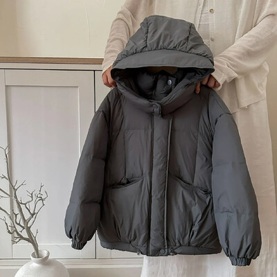 2024 Winter New Duck Down Ρούχα Παιδικά πουπουλένια Ρούχα Κορεάτικα Ρούχα για αγόρια Κορίτσια Χοντρό αντιανεμικό μπουφάν με κουκούλα Ζεστές στολές χιονιού