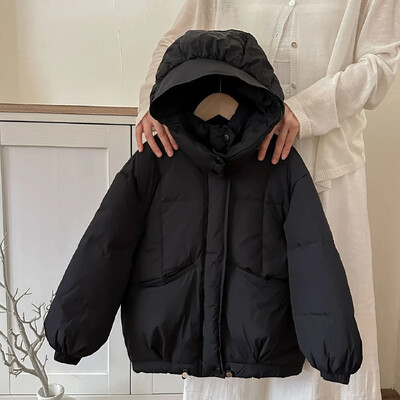 2024 Winter New Duck Down Ρούχα Παιδικά πουπουλένια Ρούχα Κορεάτικα Ρούχα για αγόρια Κορίτσια Χοντρό αντιανεμικό μπουφάν με κουκούλα Ζεστές στολές χιονιού