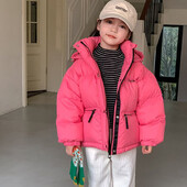 Βαμβακερό μπουφάν για κορίτσια Κοντό χειμωνιάτικο ζεστό χοντρό κουκούλα Παιδικά ρούχα Βρεφικά ρούχα 5-12 ετών Παιδικά παλτό CH415