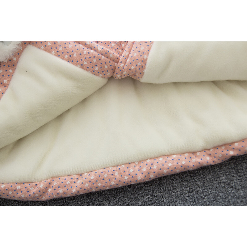 Ziemas meiteņu jakas Plus samta bieza jaka meitenēm mēteļi gudri apdrukas bērnu virsdrēbes ar kapuci 1 2 3 4 5 gadu bērnu sniega apģērbs