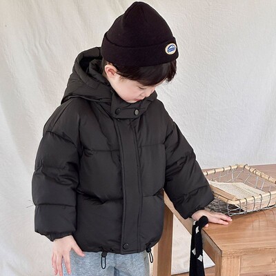 Įvairiaspalvės vaikiškos pūkinės striukės berniukams Mergaitėms Žieminiai šilti stori pūkuoti rūbai vaikams Žieminiai rūbai Naujametinės striukės.