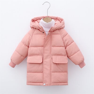 -30° Princess tollkabátok lányok vastagított téli felsőruházat gyerekeknek téli hosszú nyakkendő festék Felöltő új nagy gyerekek szőrme gallér ruházat