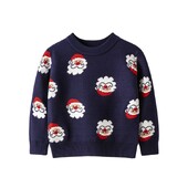 Kisgyermek kislány fiú karácsonyi pulóver hosszú ujjú meleg kabát pulóver pulóver kabát piros karácsonyi ruhák