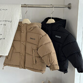 2024 Χειμερινά παιδικά ρούχα για αγόρια Ζεστά χοντρά παλτό για έφηβες Κοριτσίστικα ρούχα με κουκούλα Βαμβακερό τζάκετ παιδικό καρό πανωφόρι