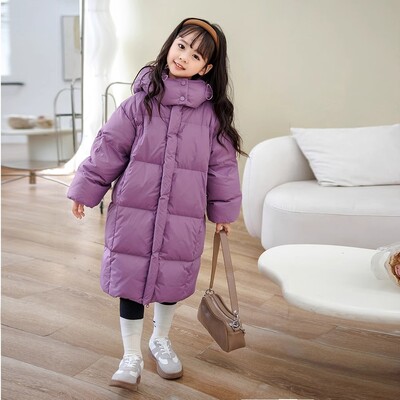 Parka Snowsuit 3-9 ετών Παιδικό Χειμερινό Ζεστό Μπουφάν για Κορίτσια Παλτό Μόδα με μακριά κουκούλα Παιδικά Εξωτερικά ενδύματα Παιδικά ρούχα για κορίτσια