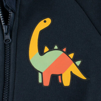 Cartoon Dinosaur Outerwear Boys 2024 Άνοιξη Νέο Παιδικό Μπουφάν με φερμουάρ βελούδινο Μόδα μακρυμάνικο ζεστό κουκούλα Παιδικά παλτό