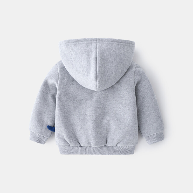 Cute Kids Trendy Jacket, Boys' Dinosaur Patch Zipper Hoodie, Handsome Casual Hooded φούτερ, Ηλικίες 3-8, Διαθέσιμο σε 2 χρώματα.