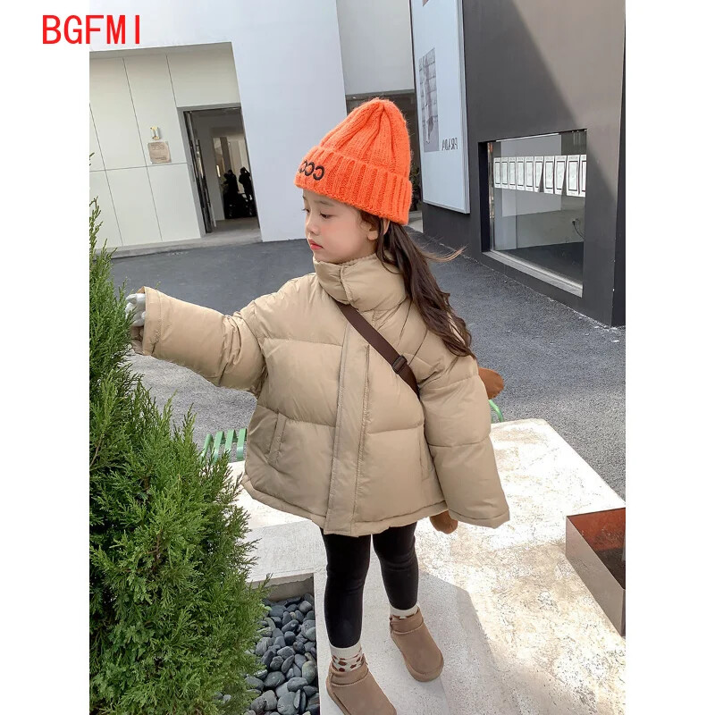 Korėjos vaikų viršutiniai drabužiai 2024 m. mergaičių žieminiai paltai Vaikiški paminkštinimai žieminė striukė vaikiški drabužiai mažoms mergaitėms, stori šilti