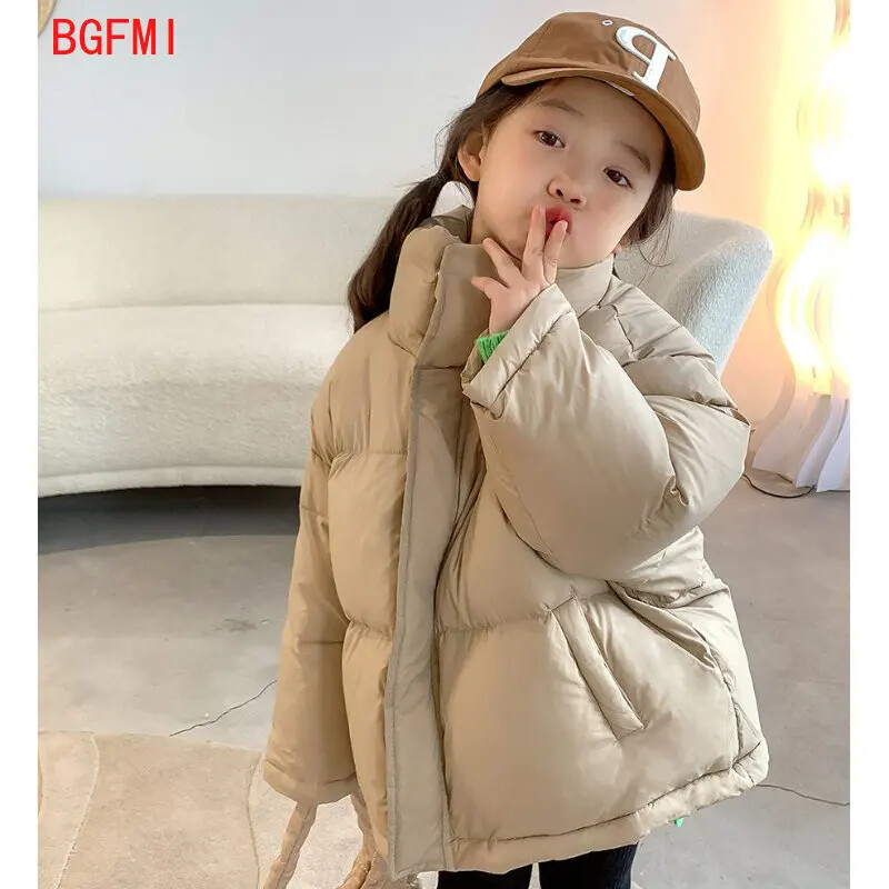 Korėjos vaikų viršutiniai drabužiai 2024 m. mergaičių žieminiai paltai Vaikiški paminkštinimai žieminė striukė vaikiški drabužiai mažoms mergaitėms, stori šilti