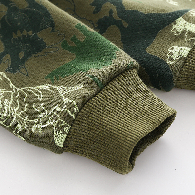 Zēnu kamuflāžas karikatūra ar rāvējslēdzēju, kapuci ar rāvējslēdzēju, pavasara rudens, moderna bērnu jaka ar kapuci, 3–8 gadi