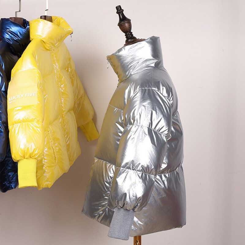 2023. gada ziemas bērnu dūnu jaka pusaudžu modes spīdīgs, biezs dūnu mētelis zēniem meitenēm, brīvs, balts pīļu dūnu silts parka virsdrēbes