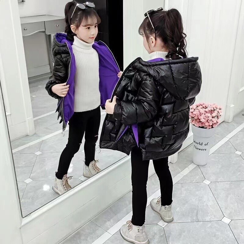 Žieminė striukė mergaitėms, paltas paaugliams, vaikiškas, parkas, sniego kostiumas, madinga šviesi, vandeniui atspari viršutiniai drabužiai vaikams nuo 4 iki 14 metų