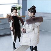 2024 νέα μάρκα Παιδικό κοριτσίστικο τζάκετ Χοντρό μακρύ χειμωνιάτικο ζεστό παλτό μόδας πάρκο με κουκούλα Εξωτερικά ενδύματα Ρούχα για παιδικά ρούχα για κορίτσια
