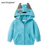 Mudkingdom Girls Boys Fleece Jacket Παιδικά κουκούλα με φερμουάρ Χαριτωμένο παλτό ζώων για παιδιά για παιδιά Χειμερινά ρούχα Φθινοπωρινά ρούχα