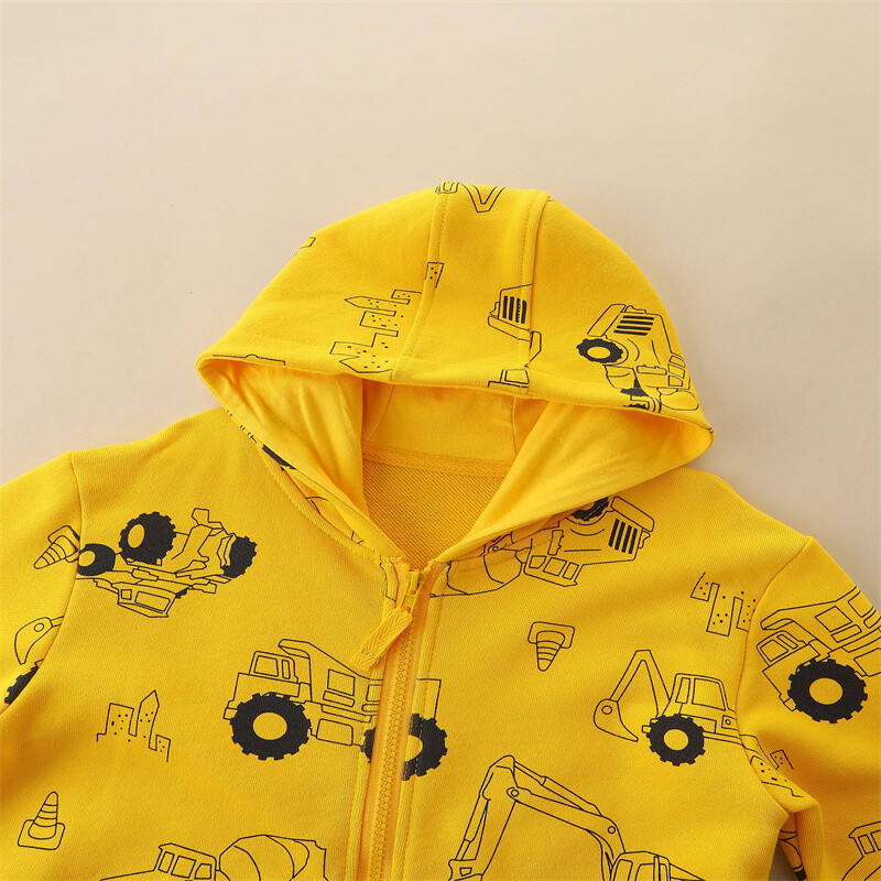Jumping Meters 2-7T Cars Outwear για αγόρια Ρούχα πουκάμισα με κουκούλα με φερμουάρ Hot Selling Παιδικά μπουφάν Υπερβαίνοντας τα ανοιξιάτικα ρούχα
