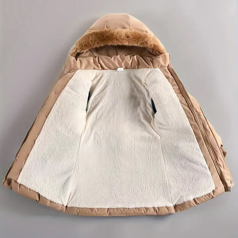 6 8 10 12 metų paauglių mergaičių striukė žiema Nauja madinga drugelis princesė paltas pliušinis pamušalas šiltas gobtuvas su užtrauktuku žemyn medvilniniai viršutiniai drabužiai