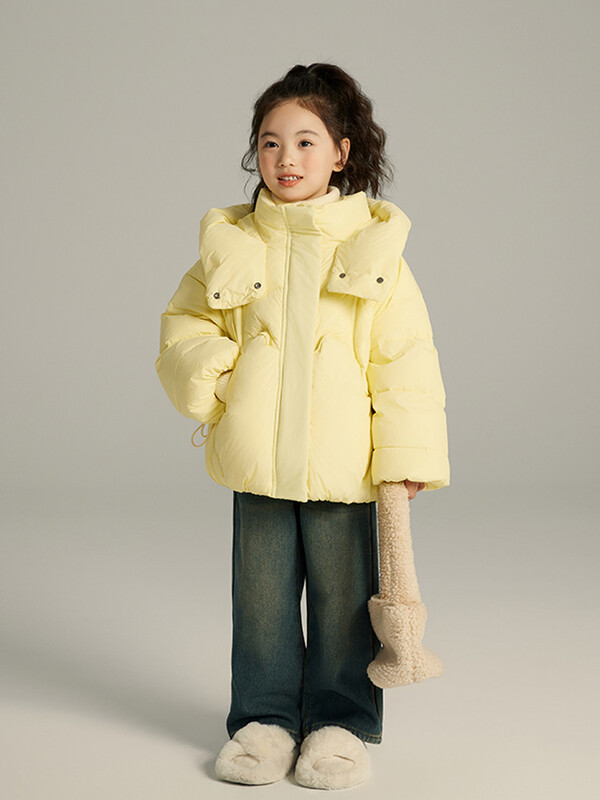 Îmbrăcăminte de iarnă Îmbrăcăminte exterioară pentru copii Fete Mantoane 2024 Nou stil Copii Scurt Moda Gros Copii Mari Puf Jachetă din bumbac CH438