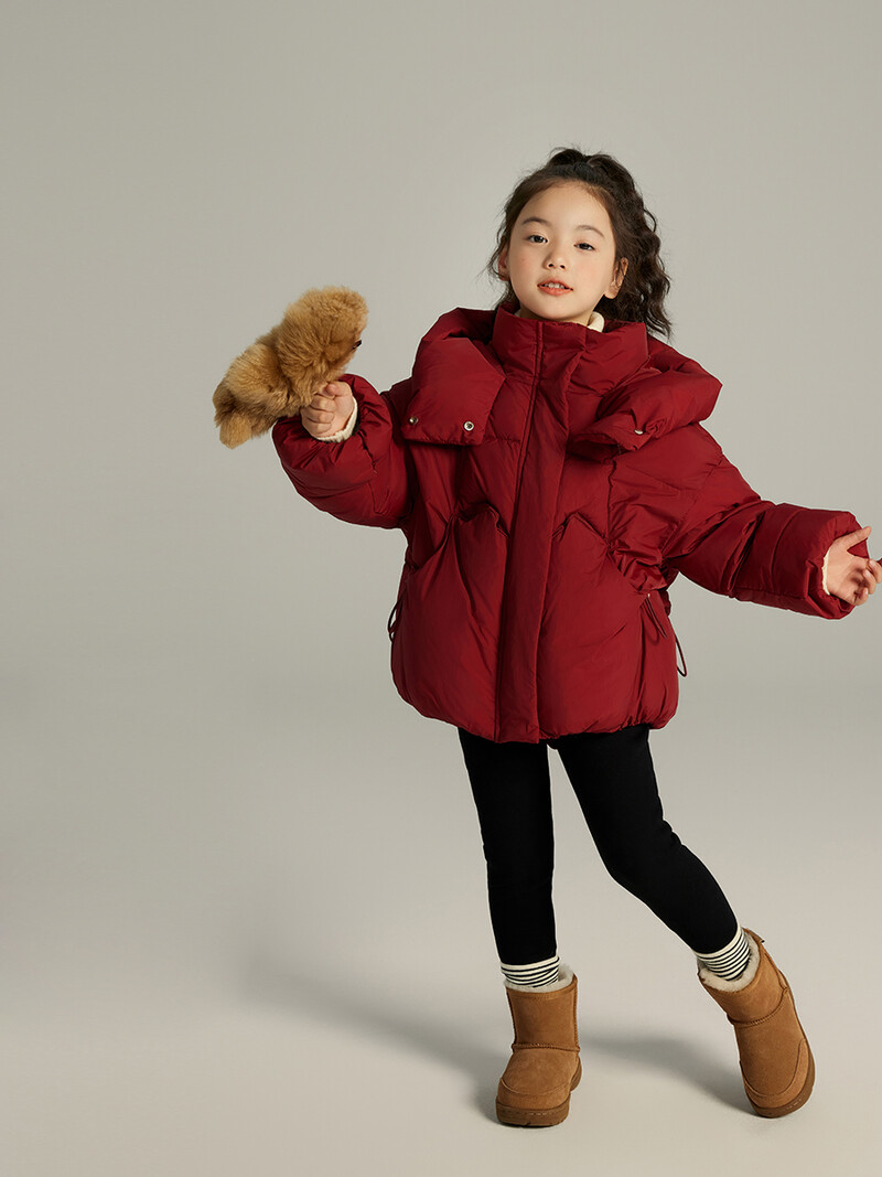 Îmbrăcăminte de iarnă Îmbrăcăminte exterioară pentru copii Fete Mantoane 2024 Nou stil Copii Scurt Moda Gros Copii Mari Puf Jachetă din bumbac CH438