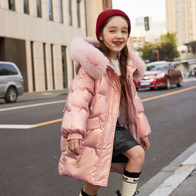 Παιδικά Πάρκα Χειμερινά Μπουφάν Παιδικά Ρούχα 2024 Μεγάλα Κορίτσια Ζεσταίνονται Παχύ παλτό με βαμβακερή επένδυση Εξωτερικά Ρούχα -30 μοίρες