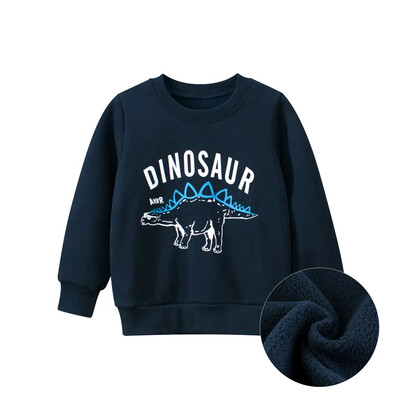 2024. aasta talv, uus laste pikkade varrukatega sametist dressipluus multikas dinosauruspoiste pusad Pullover Top Letter Lasteriided 2-9 a