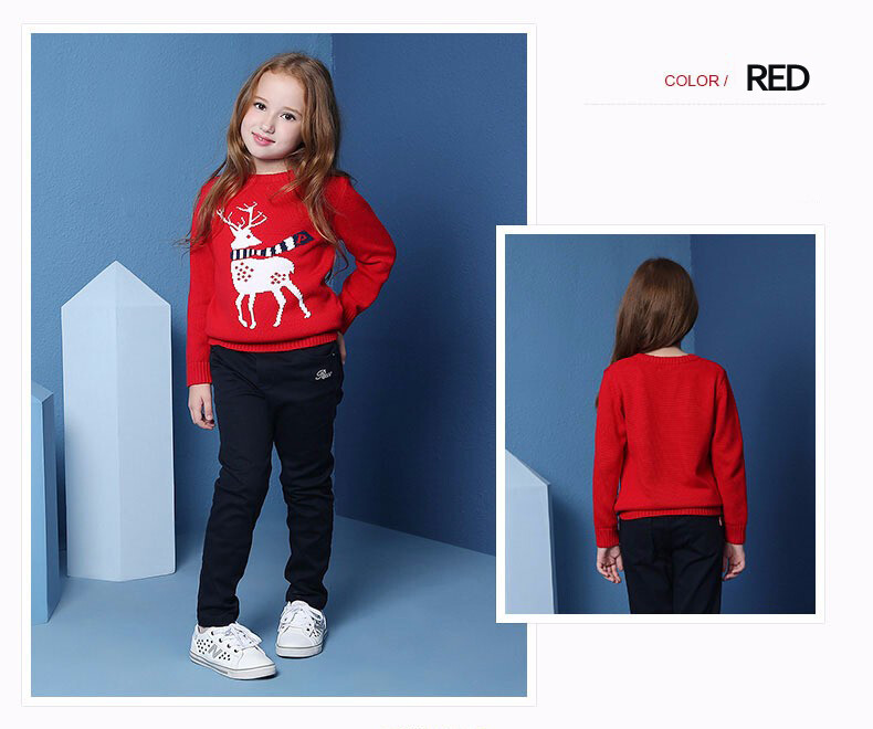 2024 m. rudens žiema Nauji vaikams Animaciniai filmukai Kalėdų elniai Megztinis paltas Vaikiški Drabužiai Kūdikių medvilniniai storos vilnos viršeliai berniukams mergaičių megztinis