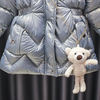 2 3 4 5 χρονών Baby girls Winter down Jacket Cute Bear παλτό για κορίτσια Parkas Fashion Bright Hooded Παιδικά αδιάβροχα πανωφόρια