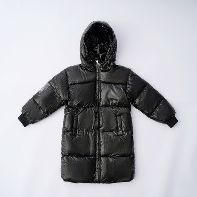 Φθινόπωρο Χειμώνας για κορίτσια Μπουφάν για αγόρια Keep Warm Duck Down Thicken Παιδικό μπουφάν Μονόχρωμο φερμουάρ Μακριά εξωτερικά ρούχα Παιδικά ρούχα