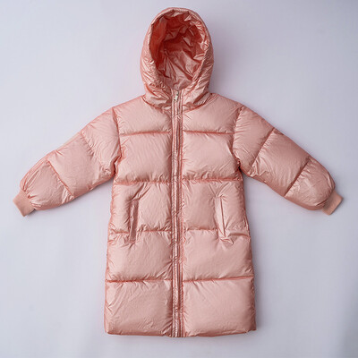 Φθινόπωρο Χειμώνας για κορίτσια Μπουφάν για αγόρια Keep Warm Duck Down Thicken Παιδικό μπουφάν Μονόχρωμο φερμουάρ Μακριά εξωτερικά ρούχα Παιδικά ρούχα