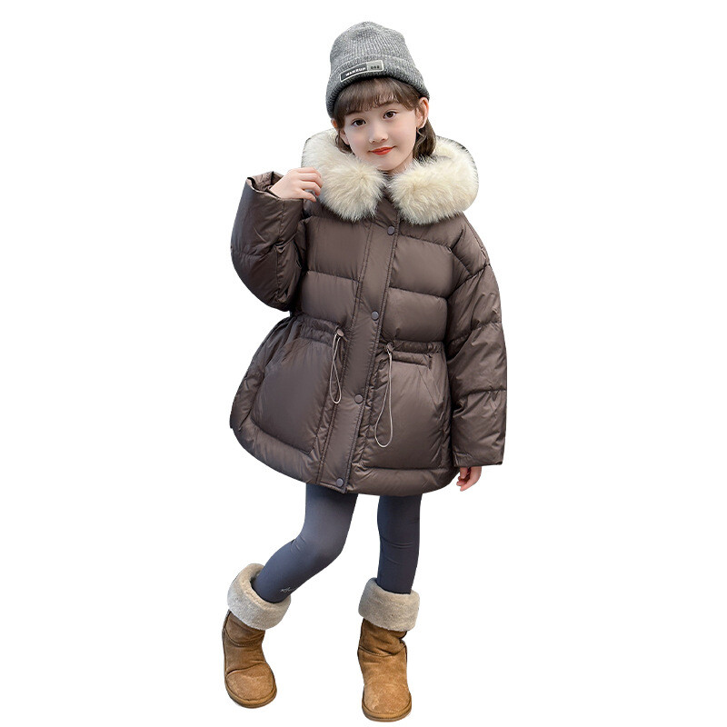4-15 gadi ziemas meitenei bērnu jaka, liela bērniem, biezi silti mēteļi ar kapuci kažokādas apkakle, smaga kokvilnas virsdrēbes bērniem, auksti parka sniega tērpi