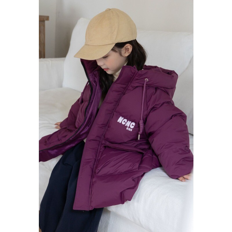 Gyerek hosszú pehelykabátok Téli vastag, meleg kapucnis kabátok Őszi lányok fiúk divatos pamut ruhák új fehér kacsa pehelykabát