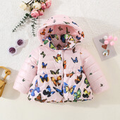 (9 μηνών - 3 ετών) Χειμερινό νέο πολύχρωμο κοριτσίστικο παλτό, χοντρά και ζεστά παιδικά μακρυμάνικα ρούχα