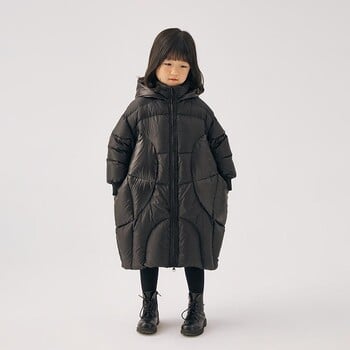 Girls Down Coat Jacket Cotton Windbreak Snowsuit 2023 Black Warm Thicken Velvet Winter Skiwear Plus Size Παιδικά ρούχα