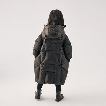 Girls Down Coat Jacket Cotton Windbreak Snowsuit 2023 Black Warm Thicken Velvet Winter Skiwear Plus Size Παιδικά ρούχα