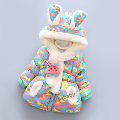 Λιανική πώληση 0-3 ετών παιδικό πάχυνση συν κασμίρ μπουφάν κοριτσίστικο μωρό βαμβακερό μπουφάν χειμώνα