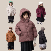 2024 Παιδικό πουπουλένιο μπουφάν για αγόρια Ρούχα με κουκούλα Παιδικά χειμωνιάτικα παλτό για κορίτσια Εξωτερικά ρούχα για μωρά φθινοπωρινά