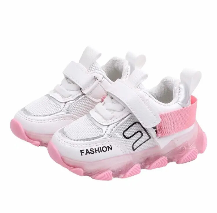 2024 m. Vaikiški LED šviesos batai kūdikiams mergaitėms berniukams tinkliniai sportiniai bėgimo batai su šviečiančiu padu kūdikių šviesūs batai F12122