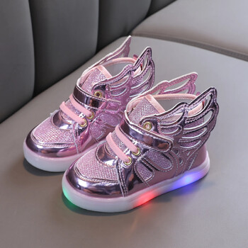 Παιδικά Sneakers Baby Girls Toddler Glowing Sneakers with Light Girls Sports Shoes Μέγεθος 21-30 LED Light Παιδικά παπούτσια casual