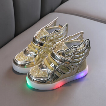 Παιδικά Sneakers Baby Girls Toddler Glowing Sneakers with Light Girls Sports Shoes Μέγεθος 21-30 LED Light Παιδικά παπούτσια casual