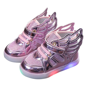 Παιδικά Sneakers Baby Girls Toddler Glowing Sneakers with Light Girls Sports Shoes Μέγεθος 21-30 LED Light Παιδικά παπούτσια casual