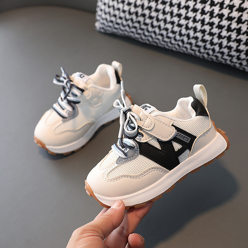 Dydis 21-30 Batai kūdikiams berniukams Mergaitėms Orui pralaidus tinklelis Little Kids Laisvalaikiai sportbačiai Neslystantys vaikiški sportiniai bateliai tenisas