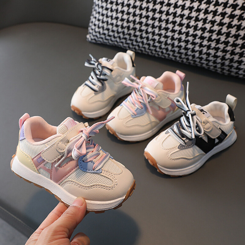 Dydis 21-30 Batai kūdikiams berniukams Mergaitėms Orui pralaidus tinklelis Little Kids Laisvalaikiai sportbačiai Neslystantys vaikiški sportiniai bateliai tenisas