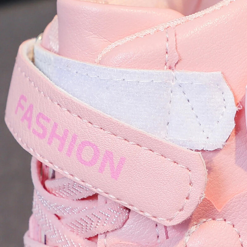 Pantofi sport cu talpă groasă, la modă pentru fete, anti-alunecare, talpă moale, pantofi albi, drăguți, papioane, pentru copii