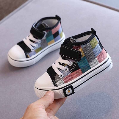 2023 Φθινόπωρο Νέος καμβάς με γάντζο για παιδιά Μόδα καρό αθλητικά παπούτσια Αγόρια καθημερινά παπούτσια για κορίτσια Αντιολισθητικά παπούτσια εξωτερικού χώρου Παιδικά παπούτσια