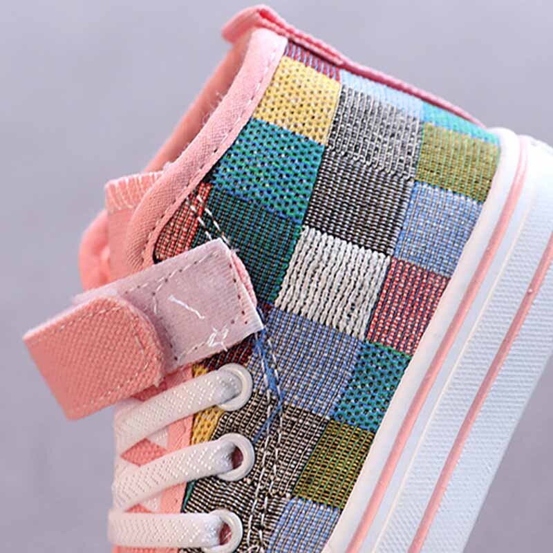 2023 Φθινόπωρο Νέος καμβάς με γάντζο για παιδιά Μόδα καρό αθλητικά παπούτσια Αγόρια καθημερινά παπούτσια για κορίτσια Αντιολισθητικά παπούτσια εξωτερικού χώρου Παιδικά παπούτσια