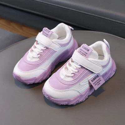 Μόδα παιδικά αθλητικά παπούτσια για αγόρια, κορίτσια, αναπνεύσιμο πλέγμα αέρα με γάντζο και βρόχο 2024, ζεστή άνοιξη, φθινόπωρο, παιδικά αθλητικά παπούτσια για τρέξιμο