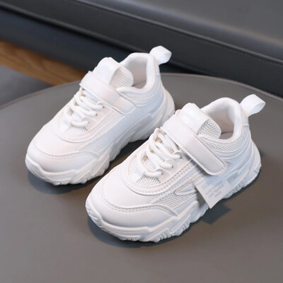 Μόδα παιδικά αθλητικά παπούτσια για αγόρια, κορίτσια, αναπνεύσιμο πλέγμα αέρα με γάντζο και βρόχο 2024, ζεστή άνοιξη, φθινόπωρο, παιδικά αθλητικά παπούτσια για τρέξιμο